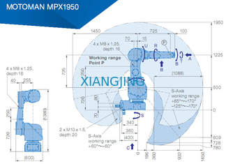 MPX1950は7kgペイロード1450mmの腕のロボットを塗るためにYaskawaのロボットを使用した