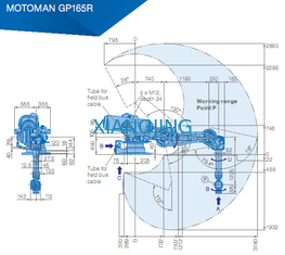 YASKAWA GP165Rはロボット腕165kgのペイロード3143mmの腕のロボットを使用した