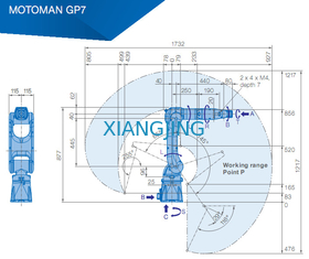 YASKAWA GP7の一突きおよび場所のロボティック腕7kgのペイロード927mmの腕のロボット